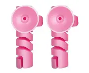 2Pcs Data Cable Protection Cover Flexible Anti-tangled Breakage-proof Spiral Charging Cable Protector with Sucker for Storage-Pink