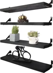 24 Inch Rustic Wood Floating Shelves for Wall Decor Farmhouse Wooden Wall Shelve