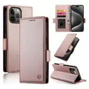 Wallet Case for IPhone 13 Pro Max,Slim Protective Shockproof Case With Card Holder,Premium PU Leather Kickstand-Rose Gold