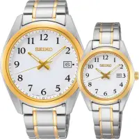 在飛比找momo購物網優惠-【SEIKO 精工】CS 城市情侶手錶 對錶 送行動電源(S