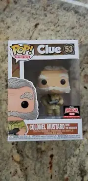 Funko POP! Clue Colonel Mustard w/ Revolver Target Con in hand
