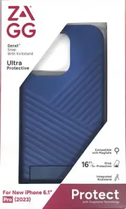 ZAGG Denali Snap with Kickstand Case For iPhone 15 Pro-Blue