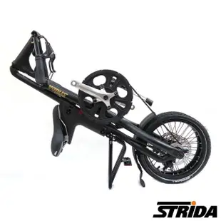 【STRiDA】英國速立達 16吋單速5.0版碟剎折疊單車/三角形單車-平光黑(小折)