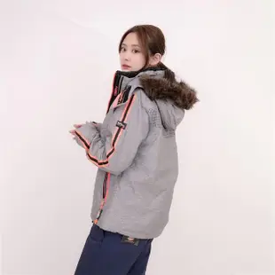 【Superdry】極度乾燥 灰/粉 設計款 防風外套 女外套 連帽 外套 帽毛可拆(防風外套 連帽外套)