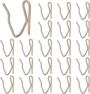 100Pcs Metal Curtain Hooks, Galvanized Pin-On Drapery Hooks for Window Curtain,