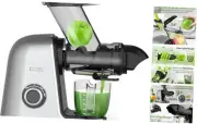 Cold Press Juicer,Slow Masticating Juicer Extractor Soft/hard Mode,3.6 Silver