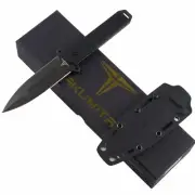 Takumitak Hitter Fixed Blade Knife D2 Tool Steel Spear Point Blade Black G10