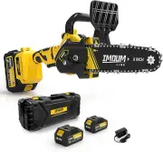 Mini Chainsaw 8 Inch with 2x21V 3.0Ah Battery, Electric Cordless, Auto oiling
