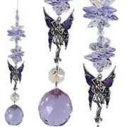Purple Fairy Crystal Suncatcher gift, rainbow hanging sun catcher suncatchers