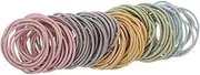 Milisten 100Pcs Elastic Hair Bands for Women Comfortable Thin Seamless Hair Ties Lightweight Ponytail Holders for Everyday Use for Ladies Spring Colors