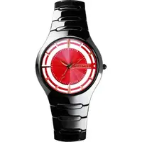在飛比找momo購物網優惠-【Relax Time】RT57 優雅鏤空陶瓷手錶-紅x黑/