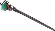BIUDECO Hanfu Headdress Black Ebony Hairpin Smooth Edges Updo Hair Stick for Parties