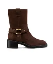 almond shaped short boots 37,40.5,35.5 HICKORY