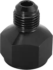 X AUTOHAUX Car Female AN10 10AN to Male AN6 6AN Flare Hose Reducer Fuel Line Fitting Adapter Fuel Oil Cooler Bulkhead Adapter Aluminum Alloy Black