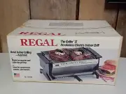 Vintage Regal Griller 2 Smokeless Electric Indoor Grill Model K6708 New in Box