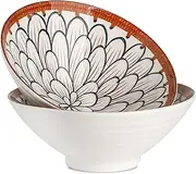 Ceramic Ramen Bowl Set of 2, 1000ml, Large Japanese Noodle Soup Bowls, Japanese Serving Bowls for Ramen, Udon, Soba, Pho, Asian Soup Noodle,Pasta, Salad