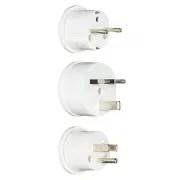 HPM EUR/USA/UK 10A International Travel Adaptor Set, White D121