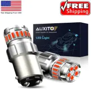 PAIR AUXITO 1157 2057 2357 BAY15D 7528 LED Signal Turn Light CANBUS Bulbs Red (for: Toyota)