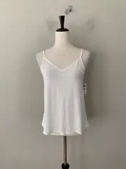 NWT! Josie by Natori Sz XS Racerback Pajama Camisole Cami Top White G96240