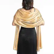 Shawls Es Evening Wrap Wedding Satin Shrugs Bol Champagne Gold