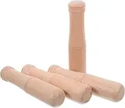 ABOOFAN 4pcs Wooden Grinding Rod Multi Use Pestle for Garlic Spices Kitchen Accessory with Larger Head Design for Efficient Crushing Grinding Easy to Clean Pestle