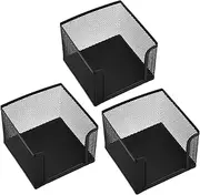 jojofuny 3pcs Iron Mesh Note Holder Multi Functional Memo Basket for Desktop Organization Easy to Clean for Office Supplies Stationery Storage