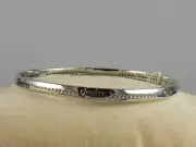 Blue by Betsey Johnson Silver CZ Pave' FLAWLESS QUEEN DIVA Bangle Bracelet $58