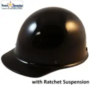 MSA Skullgard Cap Style with Ratchet Suspension - Custom Black