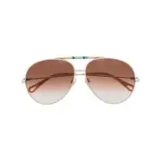 Chloe Sunglasses Eyewear Gradient Pilot Sunglasses Brown One Size NWT