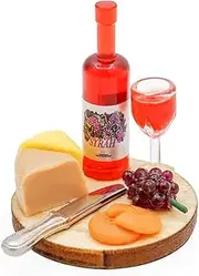 Odoria 1/24 Scale Dolls House Miniature Wine and Cheese Dollhouse Accessories