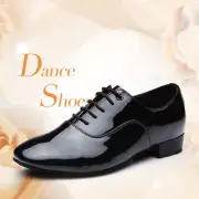 Mens Faux Leather Ballroom Dance Shoes Latin Waltz Tango Low Heel Practice Party