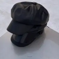 在飛比找蝦皮購物優惠-SAUVAGES leather baker boy hat