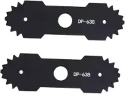 2 PCS Heavy Duty Lawn Mower Edger Blades with Teeth - Compatible with Ryobi Edge