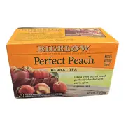 Bigelow Perfect Peach Herbal Tea – Fruity & Caffeine-Free, 20 Tea Bags
