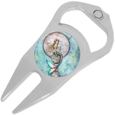 Mermaid Full Moon Golf Ball Marker Divot Repair Tool Bottle Opener