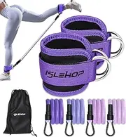 Ankle Resistance Bands with Cuffs, Ankle Bands for Working Out,Ankle Strap with 4PCS Exercise Band,Booty Workout Equipment for Kickbacks Hip,Butt Training Equipment for Women Legs and Glutes