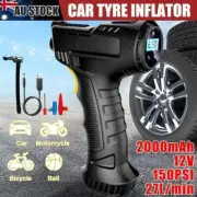 150PSI Cordless Car Tyre Inflator Handheld LCD LED Digital Air Compressor Pump