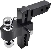 RTS 8" Drop 12500lbs Payload Aluminum Alloy Adjustable Trailer Hitch Ball Mount New Condition for Towing