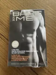 BARE FOR MEN 16 WAX STRIPS for painless full body hair removal
