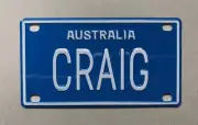 CRAIG Novelty Mini Number Plate