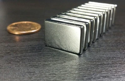 10 Neodymium 3/4" X 1/2" X 1/8" Block Magnets N52 Grade Super Strong Rare Earth