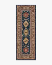 75' x 215' | Machine Washable Runner Rug | Kid & Pet Friendly | Indoor Rug | Cambria Sapphire Rug | Ruggable