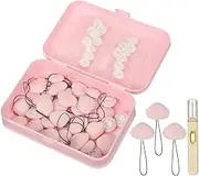 uxcell 16 Pcs Duvet Cover Pins to Hold Comforter Inside, Duvet Clips with Soft Fabric Material for Quilt Cushions Curtains, Light Pink (Cloud)