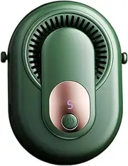 Portable Hanging Neck Fan Wearable Personal Fan, Mini Small Personal Handheld Fan USB Rechargeable 3 Speed for Women Eyelash Camping Outdoor (Green 1pcs)