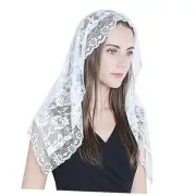 Lace Mantilla Catholic Chapel Veil Head Covering for Church Latin Mass