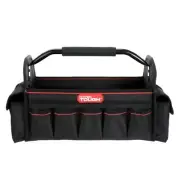 Heavy-Duty 16" Open Top Tote Polyester Convenient Tool Bag with Soft Grip Handle