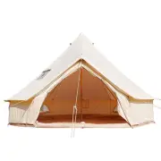 Canvas Bell Tent, Yurt Tent with Stove Jack, Waterproof and Breathable Wall T...