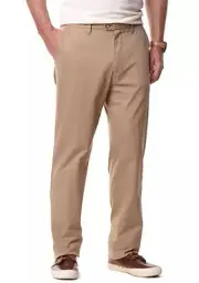 Nautica Classic-Fit Flat-Front Lightweight Beacon Pants Tuscan Tan-36x32