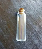 Glass Bottle Clear Jar Cylinder with Cork Potion Apothecary 1 Vial 3" 0.6 oz