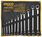 INGCO 12pcs Offset Ring Spanner Set Wrench Fine polished Size 6-32mm